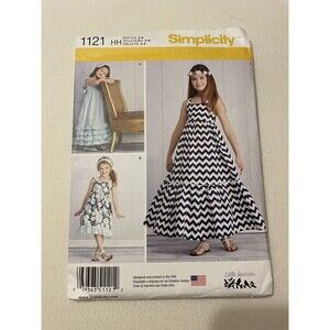 Simplicity 1121 Sewing Pattern Girls Pullover Dresses Length Variations Sz 3-6